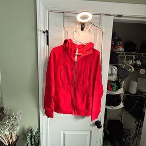 NWT Lululemon Women's Size 10 Scuba Full Zip Red Hoodie - CRNR